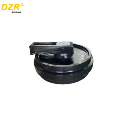 Smooth Surface Black Front Idler Bulldozer Track Front Idler For Komastu Excavator