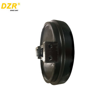 Smooth Surface Black Front Idler Bulldozer Track Front Idler For Komastu Excavator